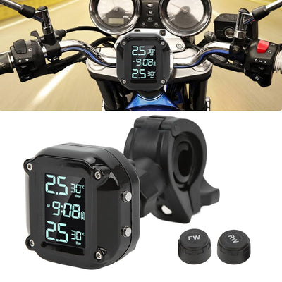 Leapiture Motorrad-TPMS-Reifendruckkontrollsystem Motorrad-Reifendruckkontrollsystem mit 2 Sensoren