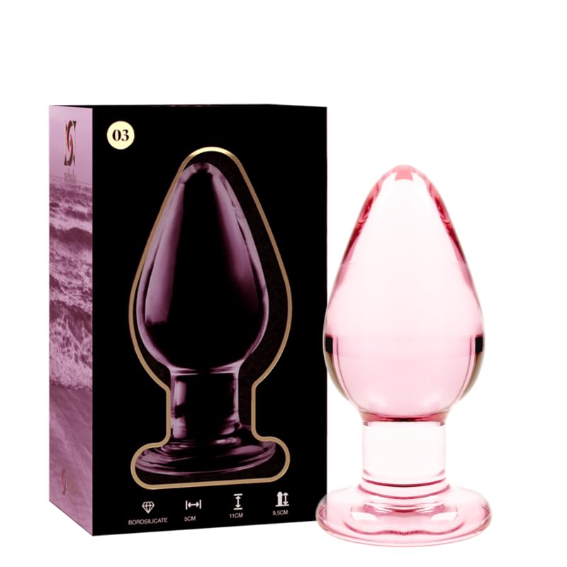 Model 3 ANAL Plug Borosilicate Glass 11 X 5 cm PINK
