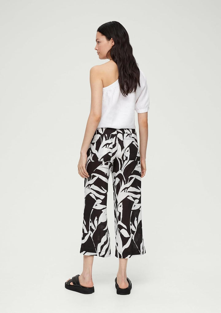 s.Oliver Damen Hose Wide Leg 38 Schwarz 99a3, 38 Schwarz 99a3