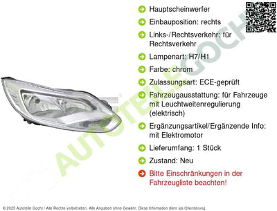 Hauptscheinwerfer