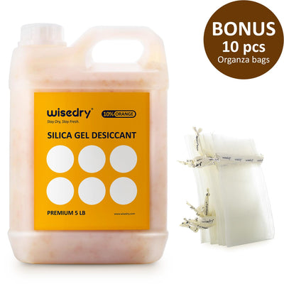 wisedry [5 LBS] Silikagel Perlen Wiederverwendbare mit Farbe indikator Wiederaufladbar Kieselgel Tro