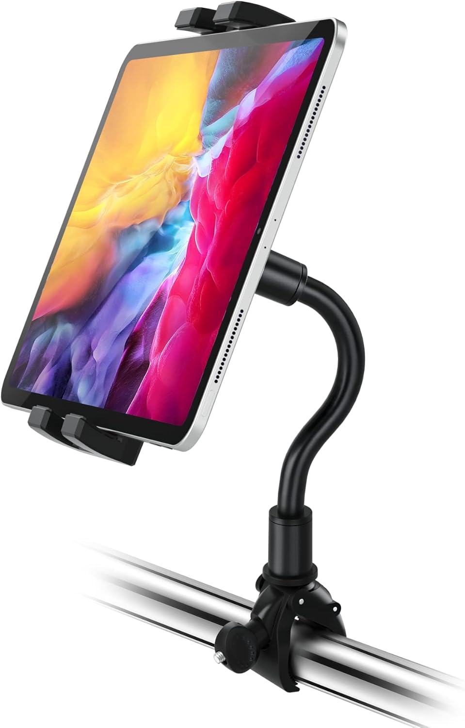 Laufband Tablet Halterung, woleyi Fitnessstudio Heimtrainer Tablet Halter Ständer mit Schwanenhals,