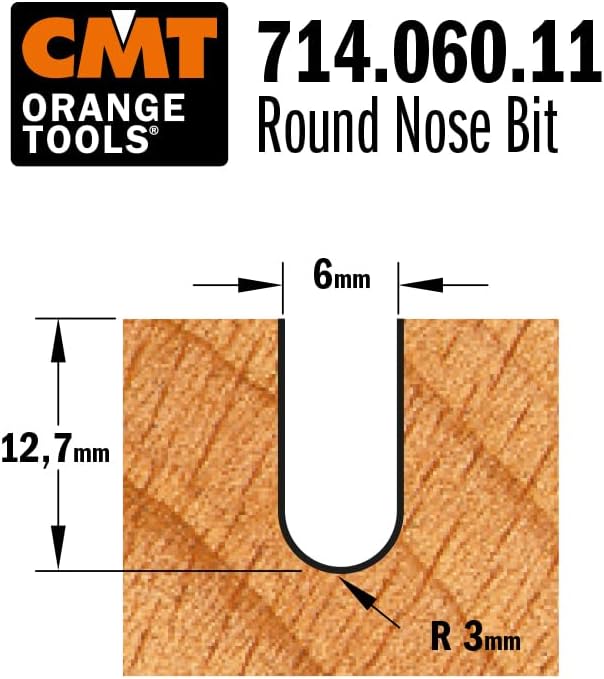 CMT ORANGE TOOLS 714.060.11 - HOHLKEHLFRÄSER HM D=6 S=6 R=3