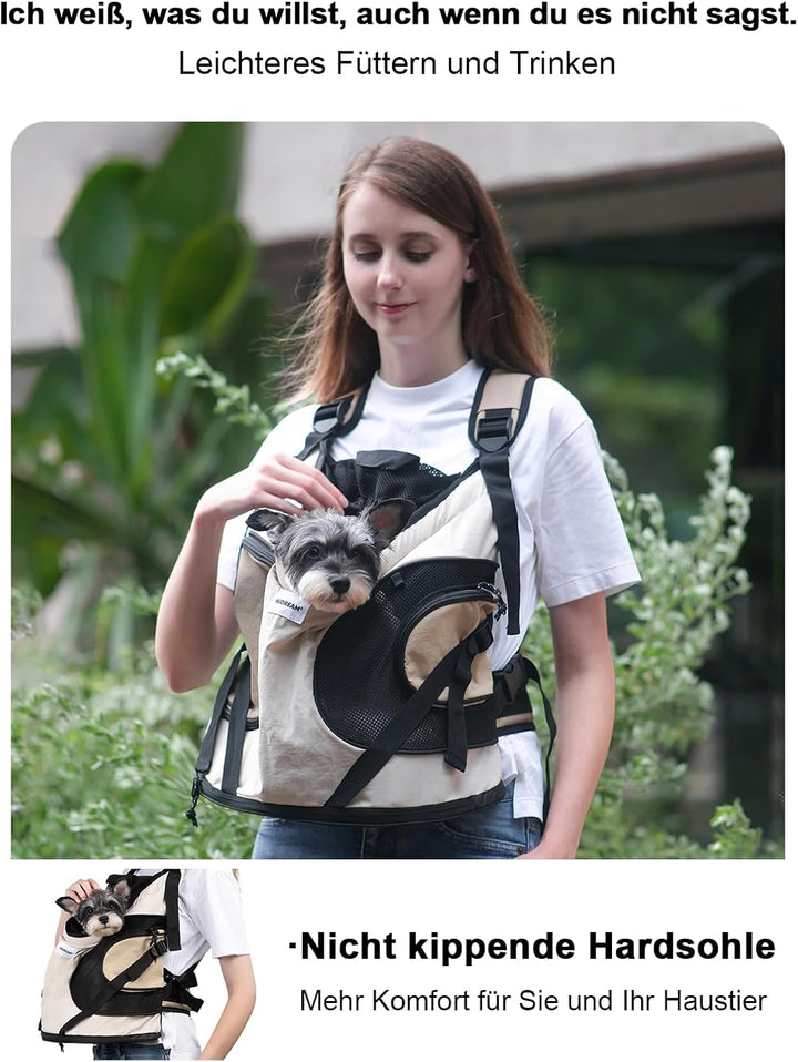 Hundetragerucksack，Hund Tragetasche für Kleine Mittelgrosse Hunde und Katzen，Hunderucksack bis 8.5kg