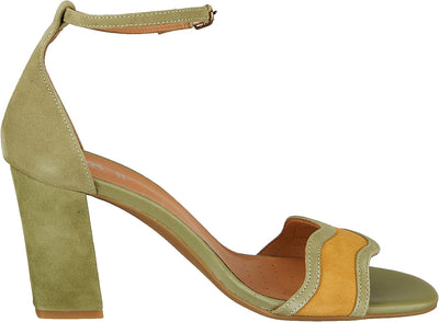 Geox Damen D New Eraklia 80 Sandal 38 EU Pistachio Mustard, 38 EU Pistachio Mustard