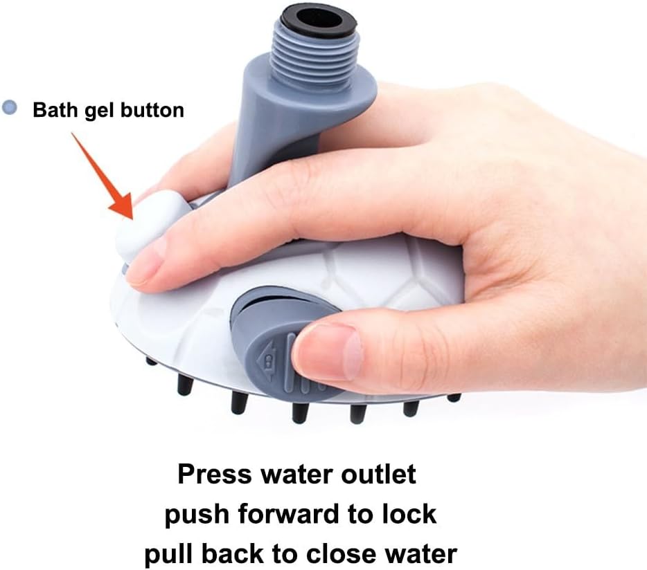Haustier Duschkopf, Haustier Duschsprüher, Haustier-Badebürsten-Sprühset mit 4 Sprinkler-Adapter für