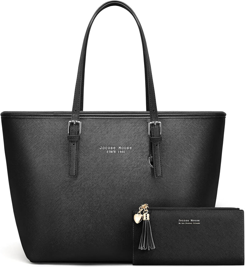 Jocose Moose Handtasche Damen Elegant PU Leder Shopper Damen Schultertasche Grosse Kapazität Laptop