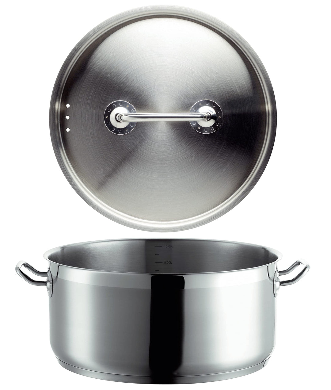 MÄSER 926090 Serie Professional, Bratentopf 36 cm mit Deckel, Topf aus hochwertigem Edelstahl 18/10,