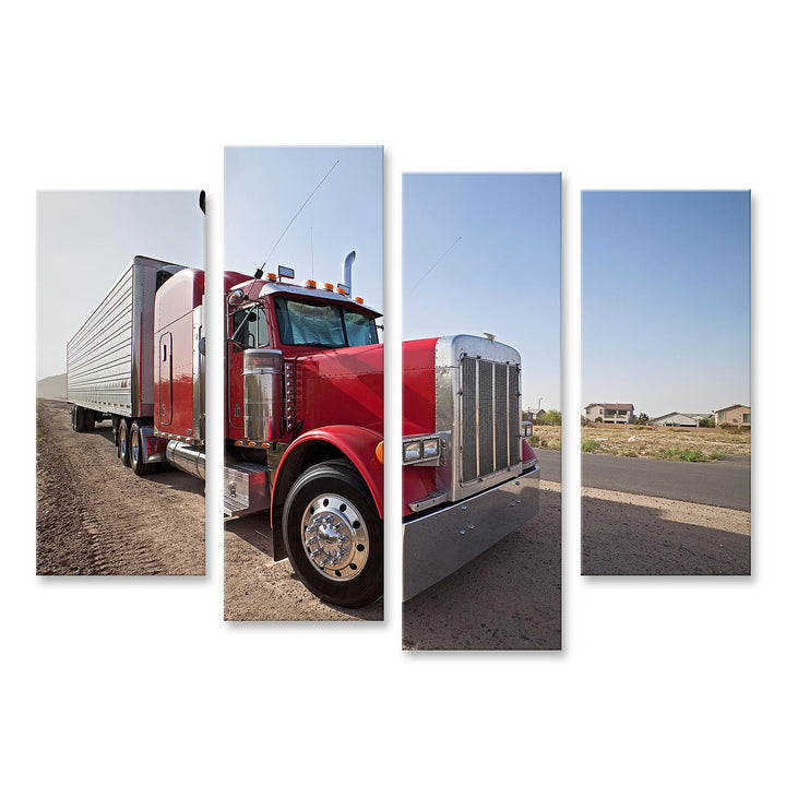 islandburner Bild auf Leinwand Us Semi Truck Grosser Lkw Kinderzimmer Bilder Wandbilder Poster Leinw