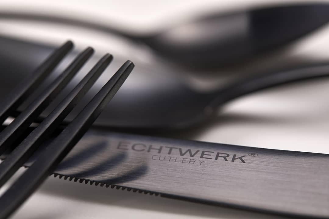 ECHTWERK Tafelbesteck Avelino, Black Edition, 42-teilig, Essbesteck für bis zu 6 Personen, Edelstahl