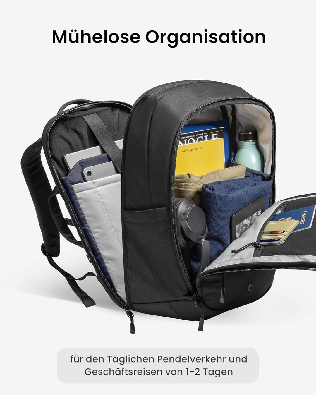 tomtoc Laptop Rucksack 26L, Business Rucksack Herren Damen mit Laptopfach für 15,6-16 Zoll Notebook,