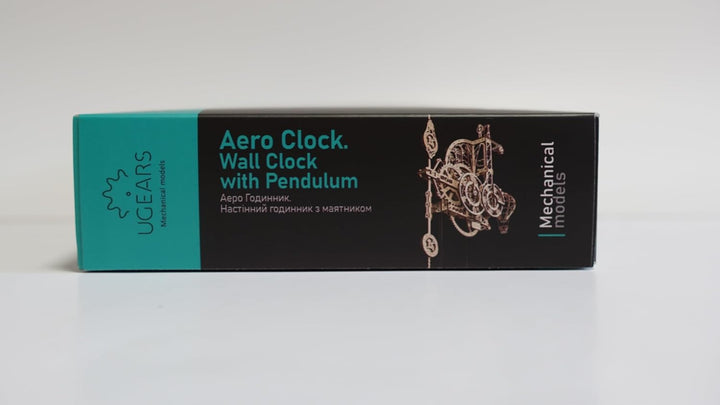 UGEARS Aero Uhr 3D Puzzle - Pendeluhr Aero Clock - Modellbau 3D Holzpuzzle Holzbausatz - Modellbausa