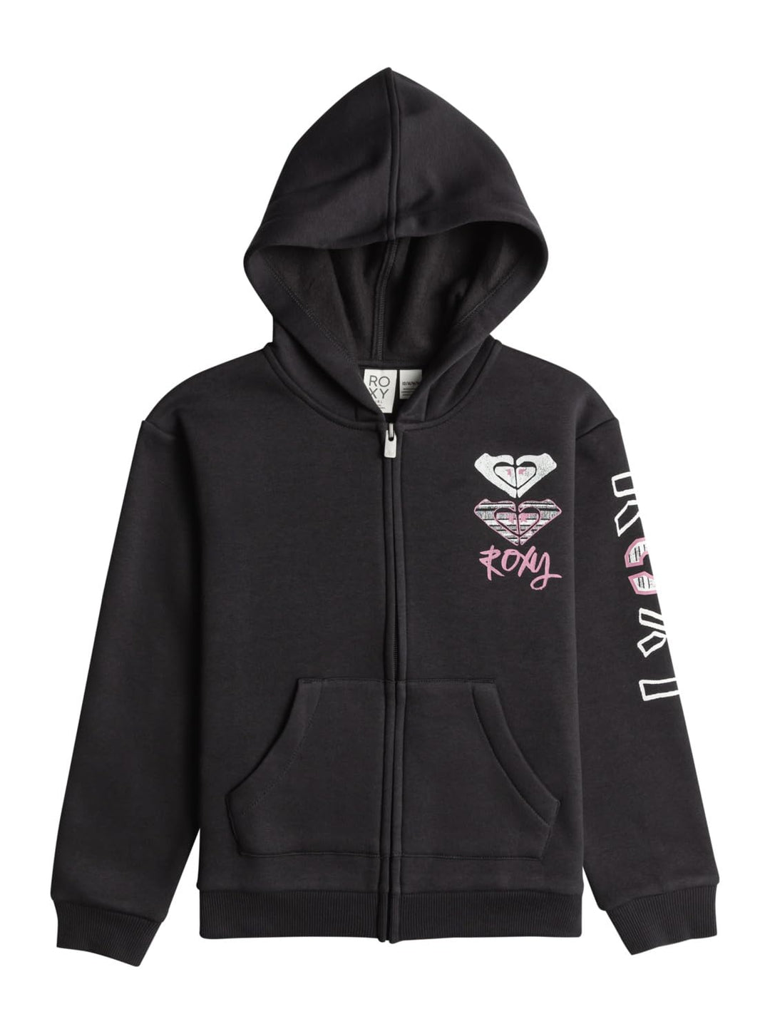 Roxy Mädchen Surf Feeling Zipped Brushed Sweatshirt 4 Jahre Phantom, 4 Jahre Phantom
