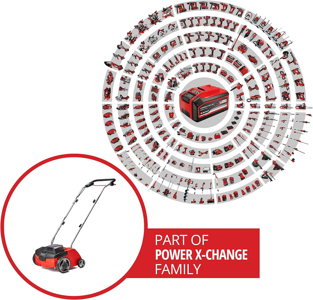 Einhell Akku-Vertikutierer-Lüfter GC-SC 36/31 Li-Solo Power X-Change (Lithium-Ionen, 36 V, 31 cm Arb
