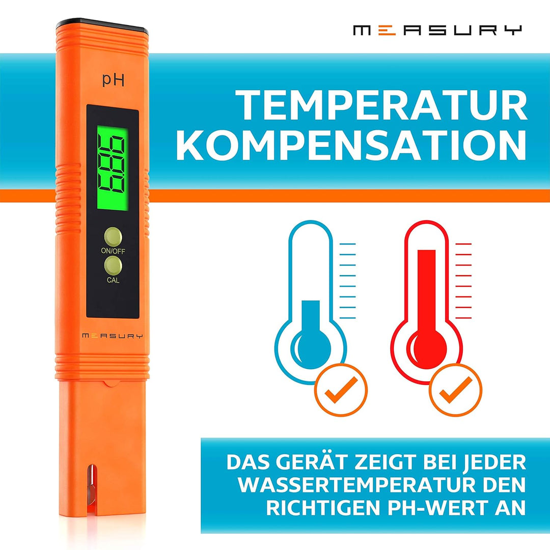 PH Wert Messgerät Pool, PH Messgerät Pool Digital, PH Meter Wein, Wasser und Urin, 0.00-14.00 pH Mes