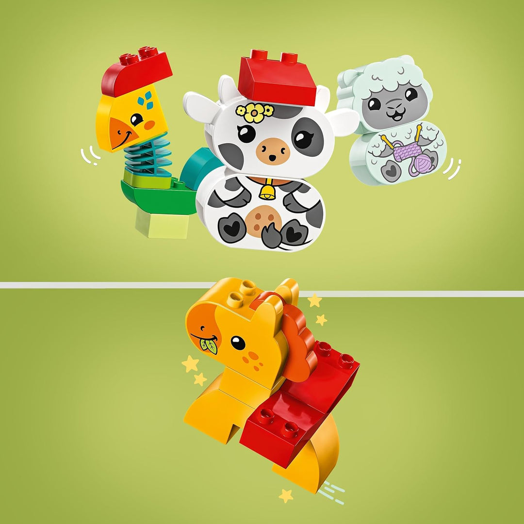 LEGO DUPLO Town ABC-Lastwagen, Lernspielzeug für Kleinkinder ab 2 Jahren & DUPLO Tierzug, Zug-Spielz
