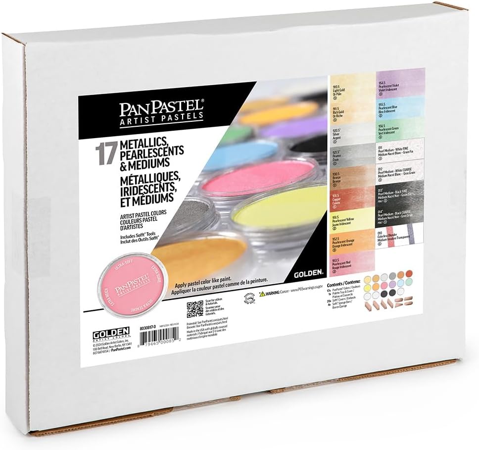 Panpastel 17 Metallic/Pearl/Medium Set by Colorfin