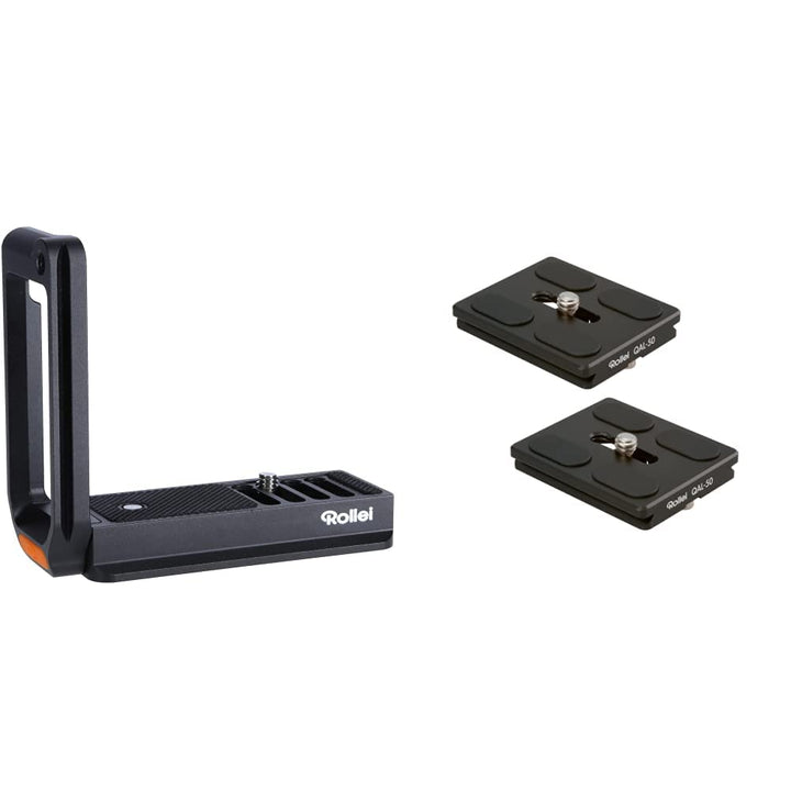Rollei Universal L-Bracket, Arca-Swiss kompatibler L-Winkel für die Montage unter der Kamera &amp; QAL-5