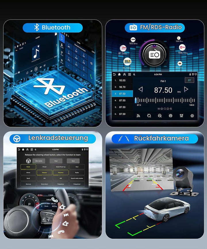 VECHTEL 4G+64G Autoradio Android 15 für VW Golf 5 6 Passat Jetta Caddy EOS T5 Tiguan Touran CC Polo,