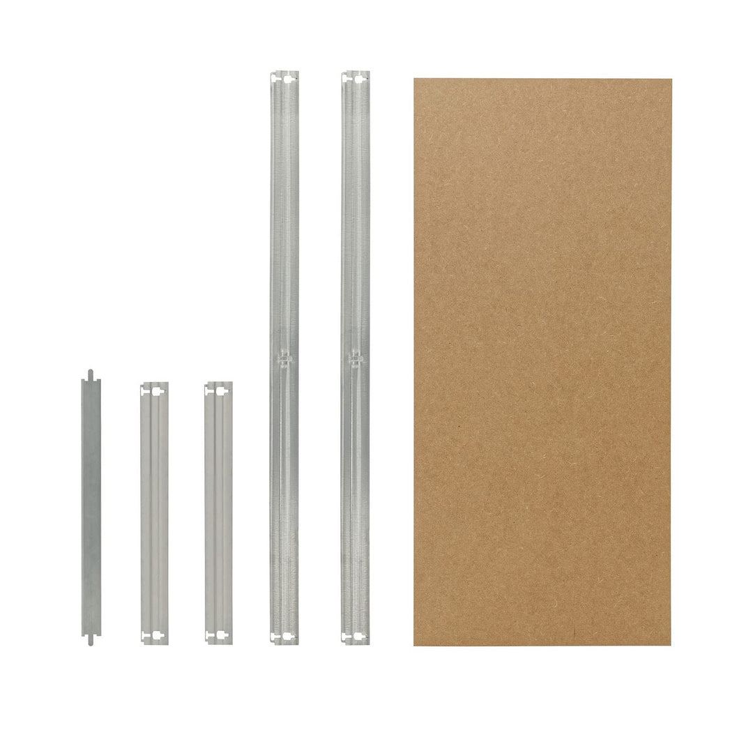 shelfplaza® HOME 80x40cm Fachboden-Set komplett für Steckregale in verzinkt/HDF-Fachboden/zusätzlich