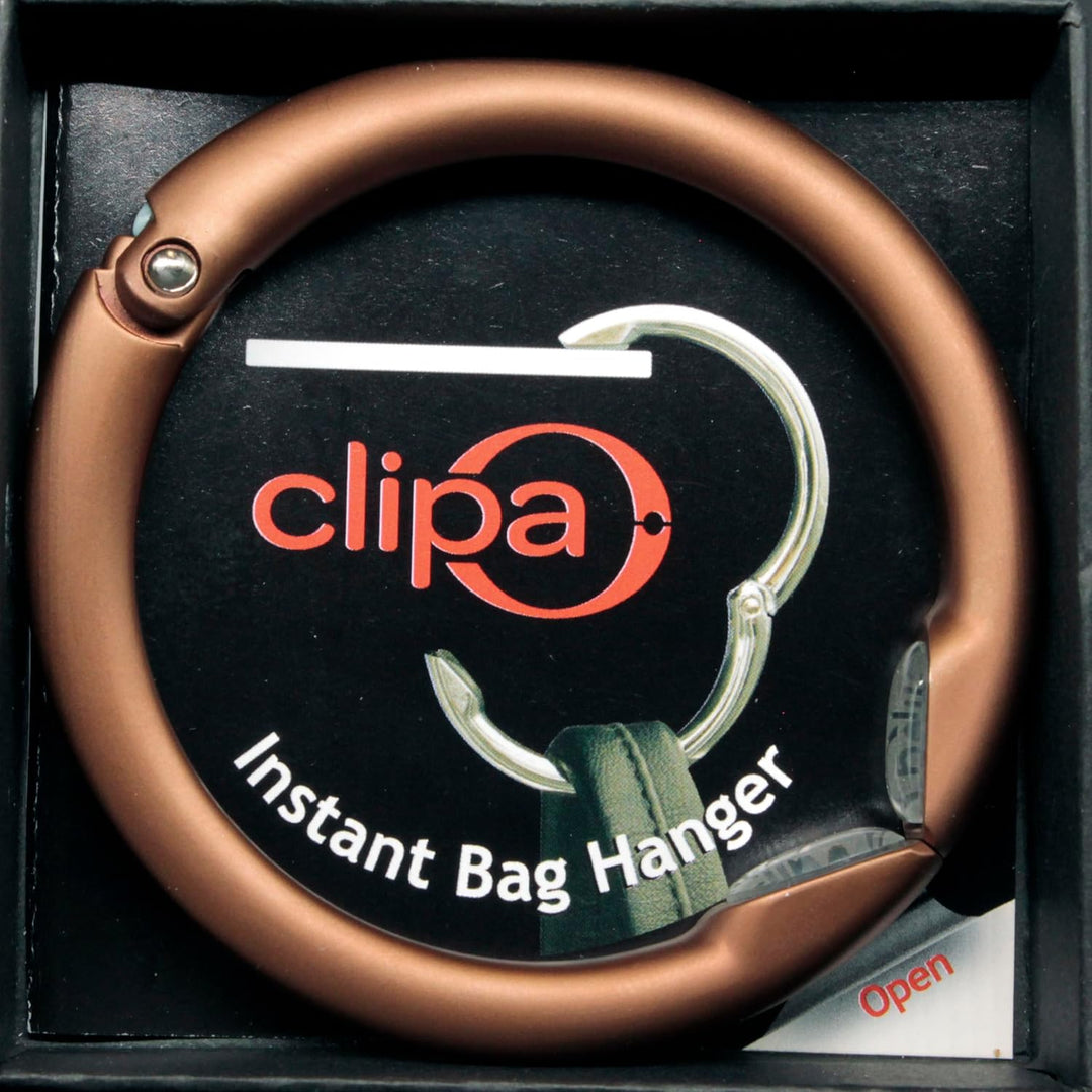 Clipa 2 Handtaschenaufhänger – Der Ring, der sich zu einem Haken öffnet, schliesst automatisch, häng