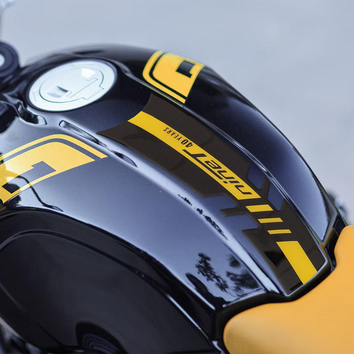 LABELBIKE 3D Aufkleber Motorrad Tankpad kompatibel mit BMW | R nineT - 40-jähriges Jubiläum, Harzsch