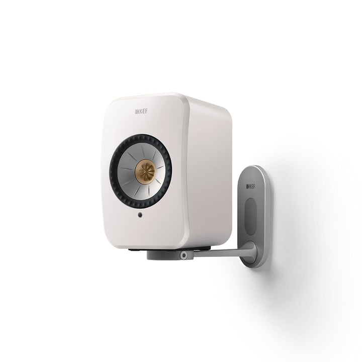 KEF LSX B1 Wandhalter Silber Paar, für LSX |aus Aluminium | schwenkbar | neigbar | versteckte Kabelf