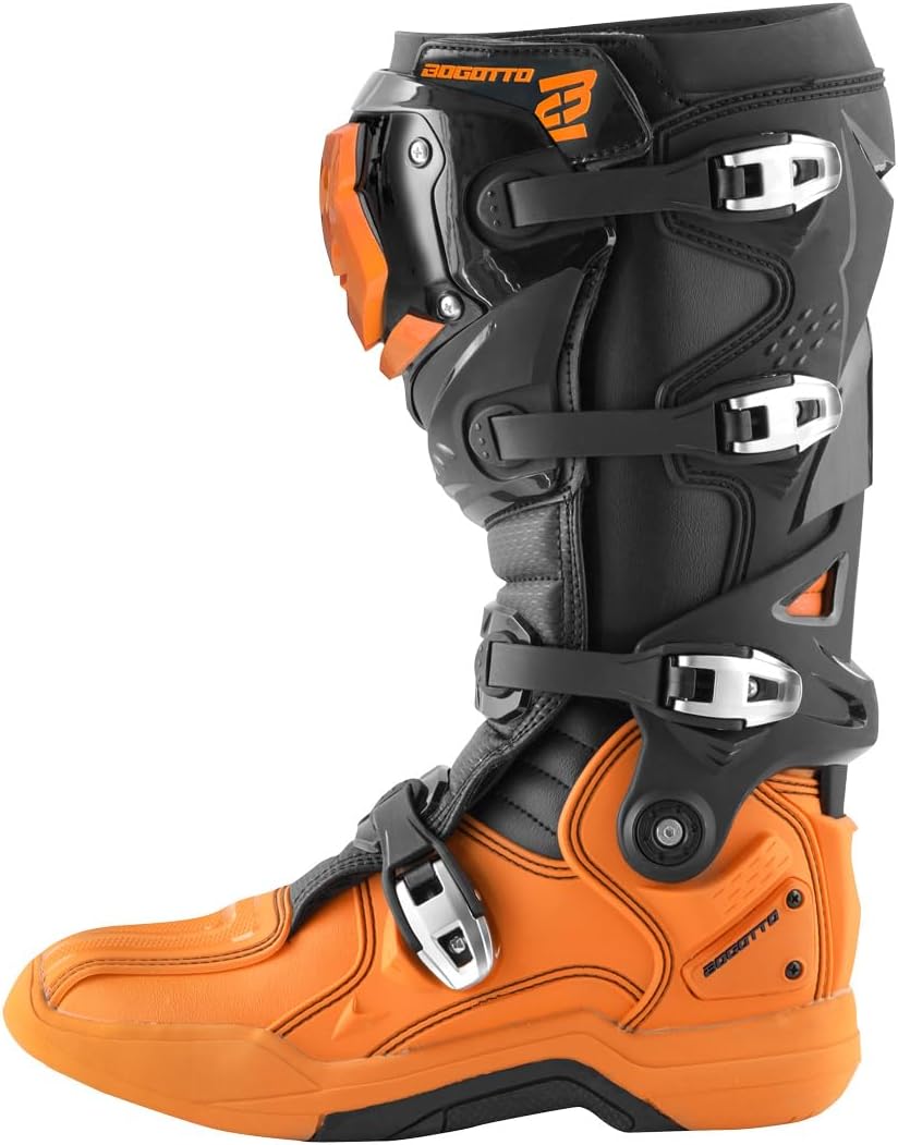 Bogotto MX-7 G Motocross Stiefel, orange/schwarz, 43 43 EU Orange Schwarz, 43 EU Orange Schwarz