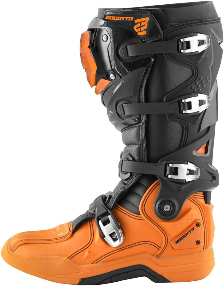 Bogotto MX-7 G Motocross Stiefel, orange/schwarz, 43 43 EU Orange Schwarz, 43 EU Orange Schwarz