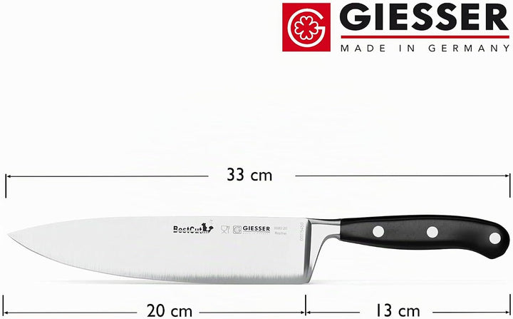 GIESSER seit 1776 - Made in Germany - scharfes esser geschmiedet 20 cm BestCut, hitzebeständig, schw