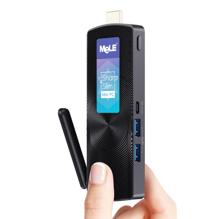 MeLE PCG02 Lüfterloser Mini PC Stick Windows 11 Home Celeron N4000(bis zu 2.6GHz) 4GB LPDDR4 128GB R