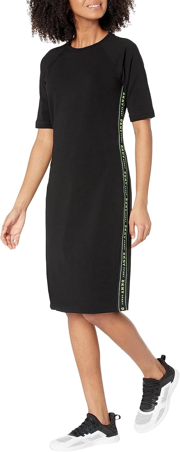DKNY Damen Dropout Logo Sneaker Dress Lssiges Kleid M Zest, M Zest