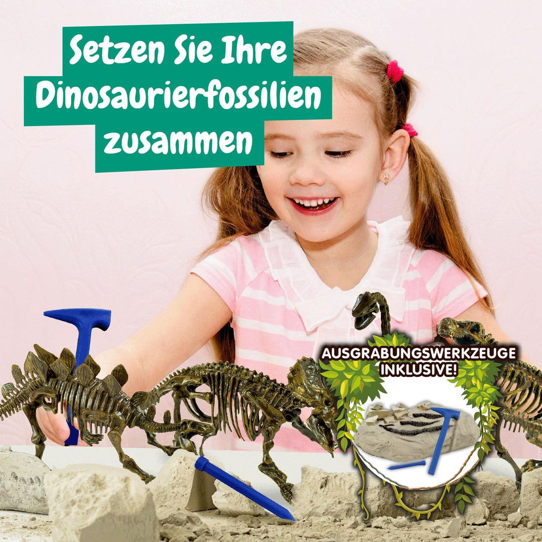 Science4you Dino Ausgrabungsset 4 in 1 für Kinder - Dino Spielzeug, 4 Dinosaurier Ausgraben - Fossil