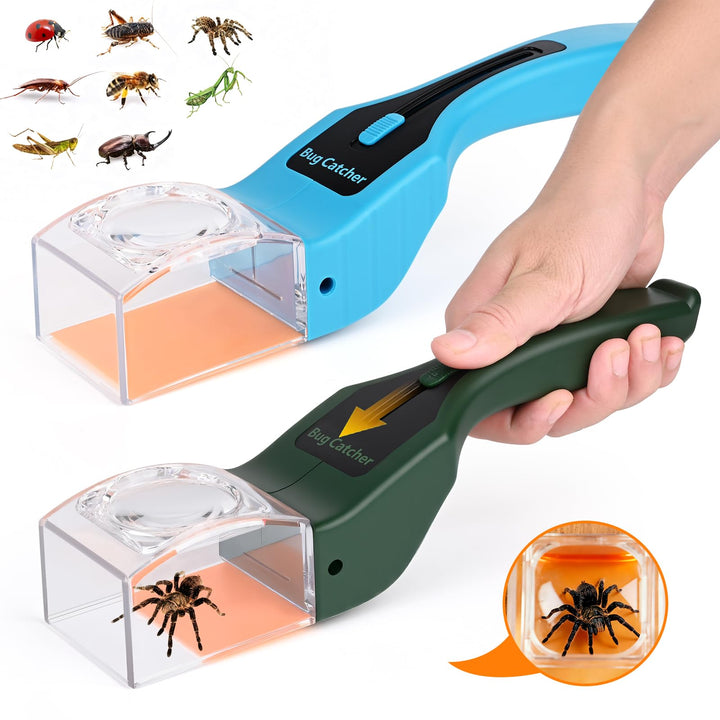 Insektenfänger, Apritsce 2 Stück Tragbarer Insektenfänger Lebend mit Lupe, Handgehaltene Insekten Sa