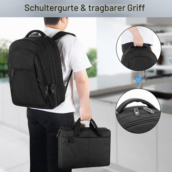 samdew 3 lagiger Koch Rucksack mit Messer Tasche, Koch Messer Set Tasche Rucksack mit 12 + 23 Slots