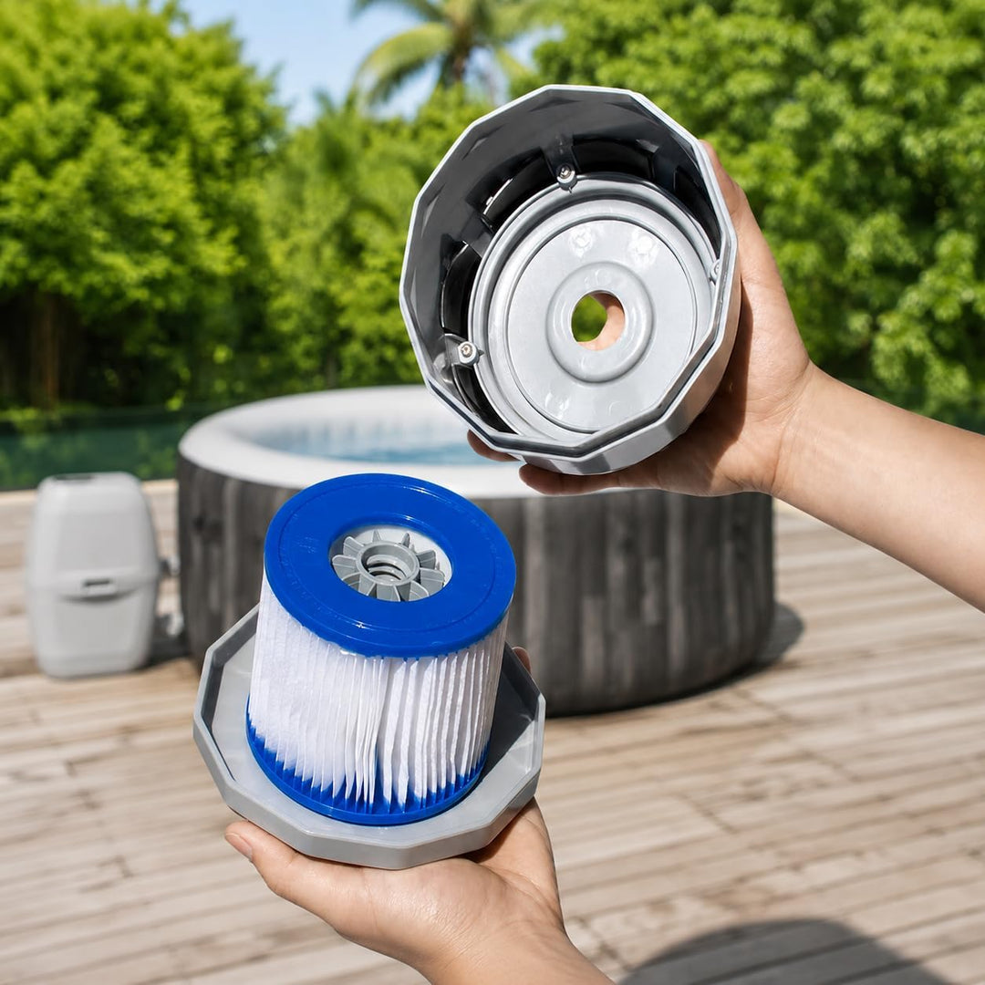 Sillar Pool Filter Ersatzkartusche Typ VI für Whirlpools, kompatibel mit Bestway 58323, Lay-Z-Spa, F