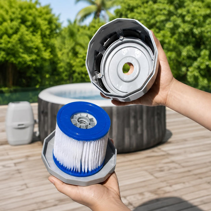 Sillar Pool Filter Ersatzkartusche Typ VI für Whirlpools, kompatibel mit Bestway 58323, Lay-Z-Spa, F