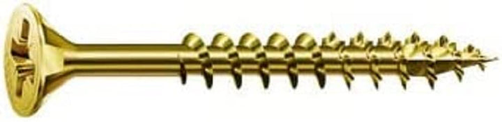 SPAX Universalschraube, 4,0 x 60 mm, 500 Stück, Kreuzschlitz Z2, Senkkopf, Teilgewinde, 4CUT, YELLOX