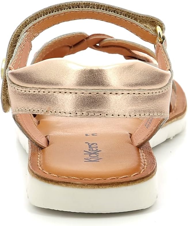 Kickers Mädchen Betty Sandale 24 EU Korallenrosa Metallisiert, 24 EU Korallenrosa Metallisiert