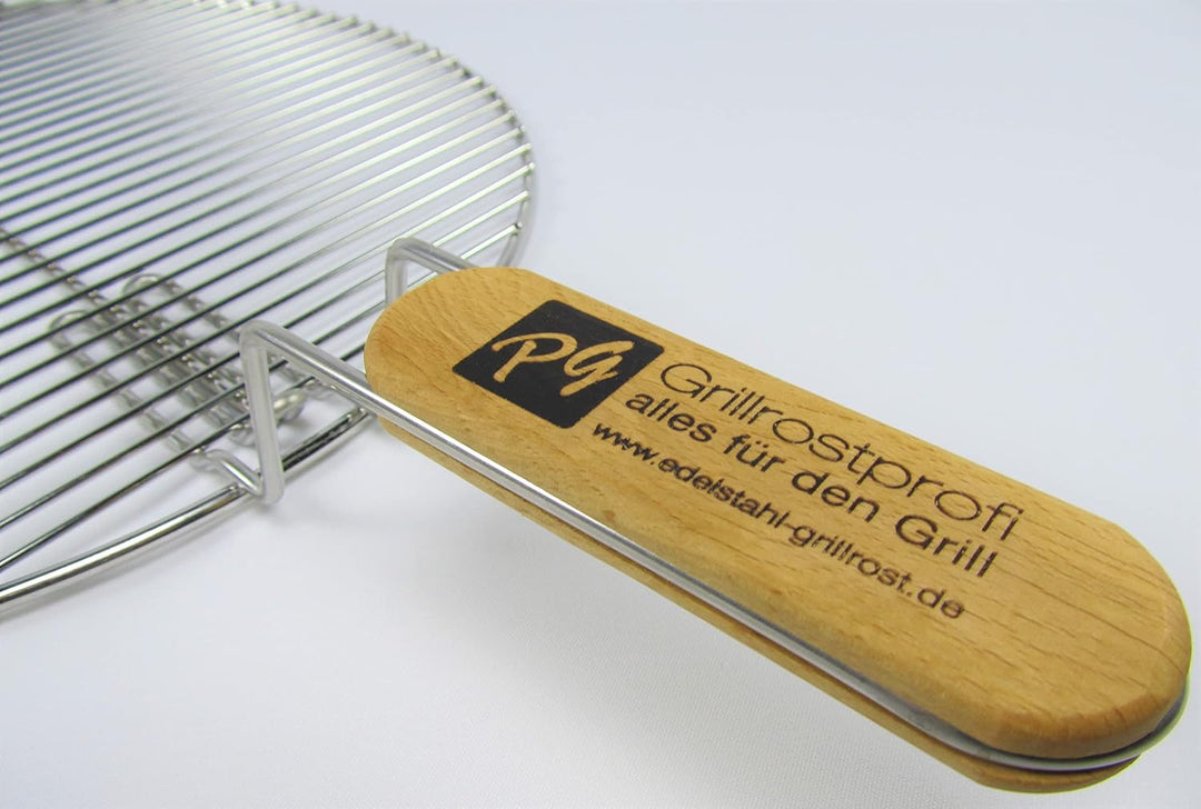 Grillrostprofi Edelstahl-Grillrost, rund mit einsteckbarem Handgriff für Kugelgrill 57 cm 57cm mit G