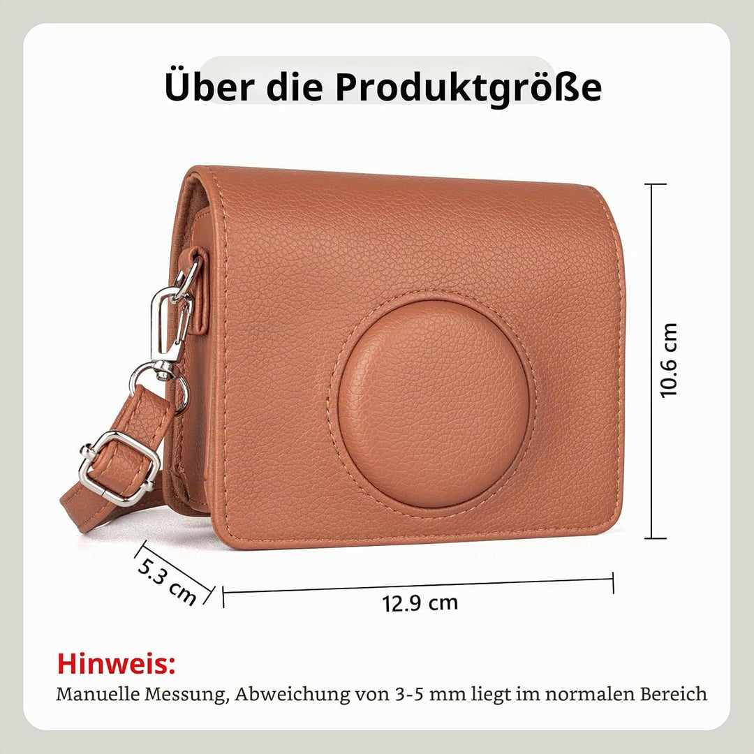 MUZIRI KINOKOO Mini EVO Hülle Kompatibel für Fuji Instax Mini EVO Instant Camera mit PU Leder Lychee