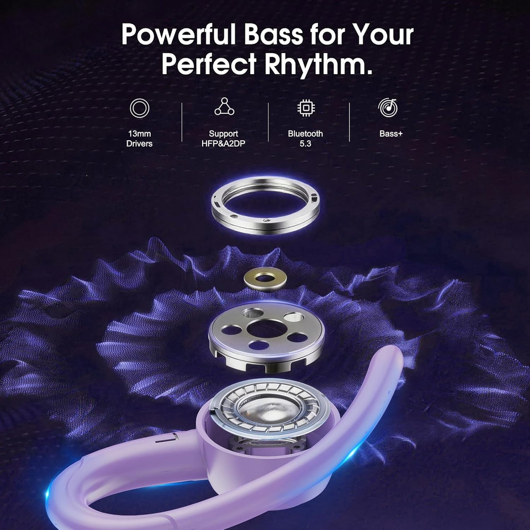Csasan Bluetooth Kopfhörer Sport, in Ear Kopfhörer Kabellos Bluetooth 5.3 mit Ohrbügel, Hi-Fi Stereo