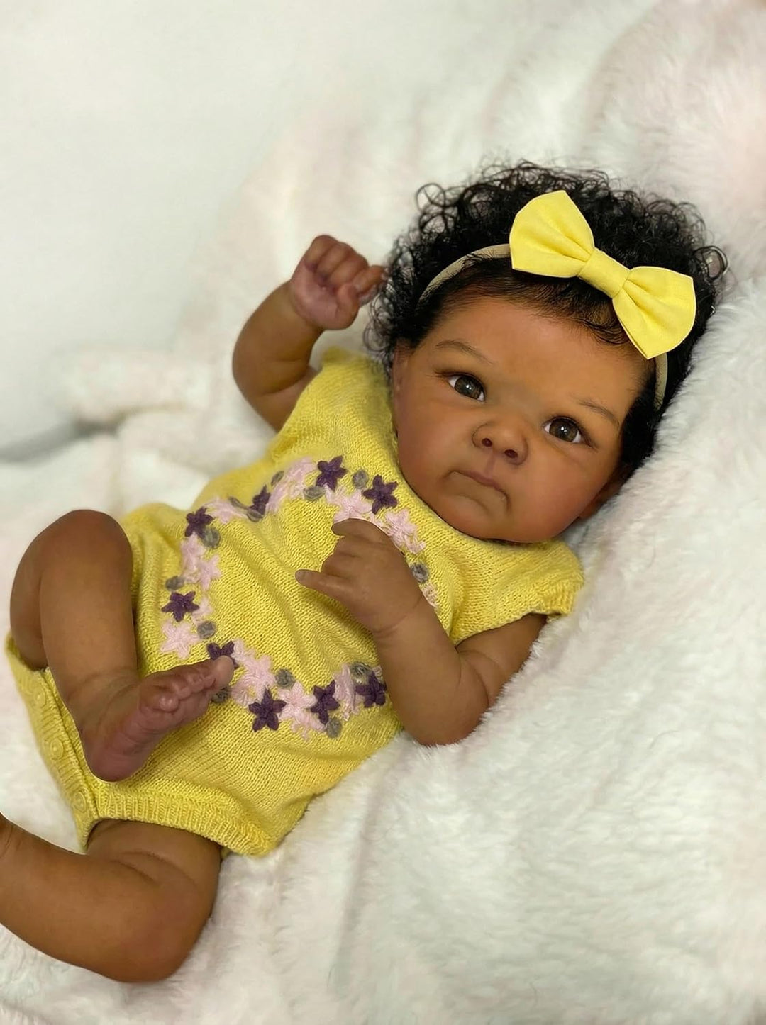 Zero pam Schwarze Reborn Baby Vollsilikon Lebensecht, Silikon Baby Mädchen, 45CM Babypuppen Wie Echt