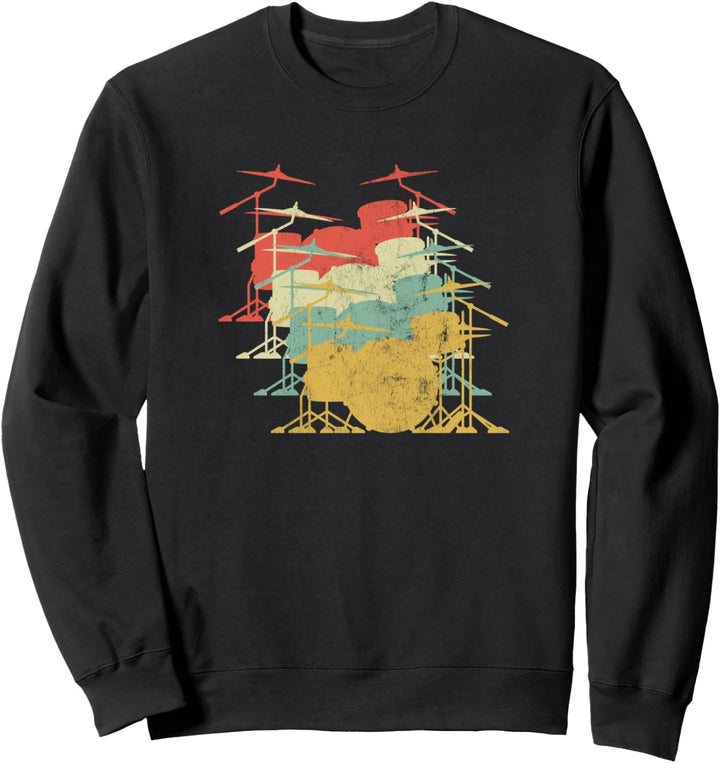 Retro-Schlagzeug (Jahrgang) - Trommel Sweatshirt