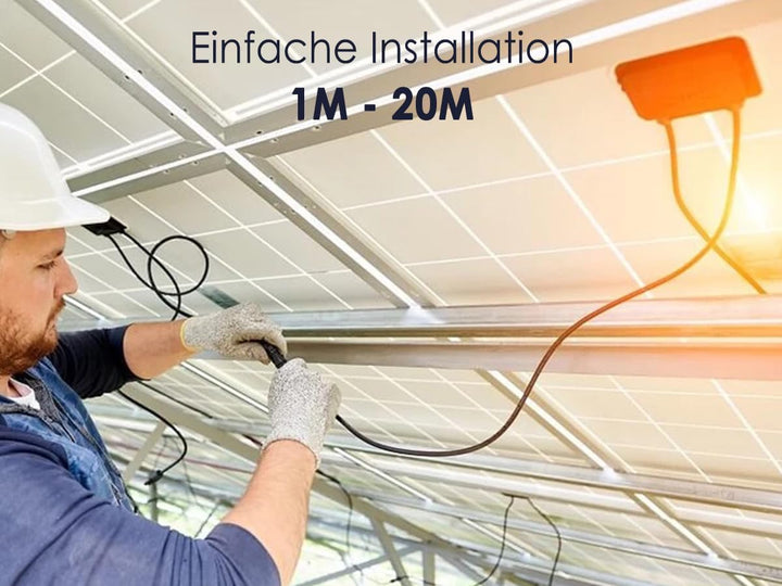 enjoy solar 4mm² Profi-Verbindungskabel Solarmodul zu Solarladeregler Anschlusskabel 8m 8m, 4mm², 8m