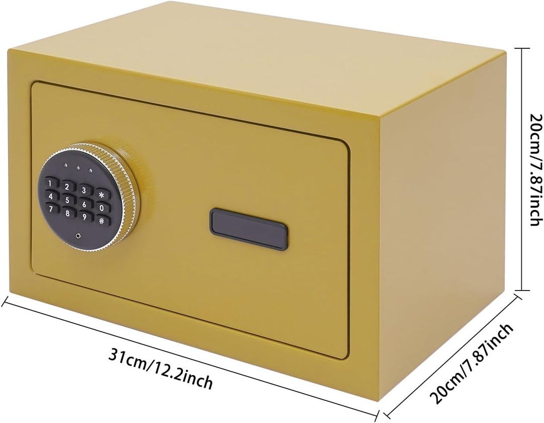 Mini Safe Tresor Klein, Tresor mit Schlüssel, Kinder mit Zahlenschloss,Elektronisch Wandtresor Hauss