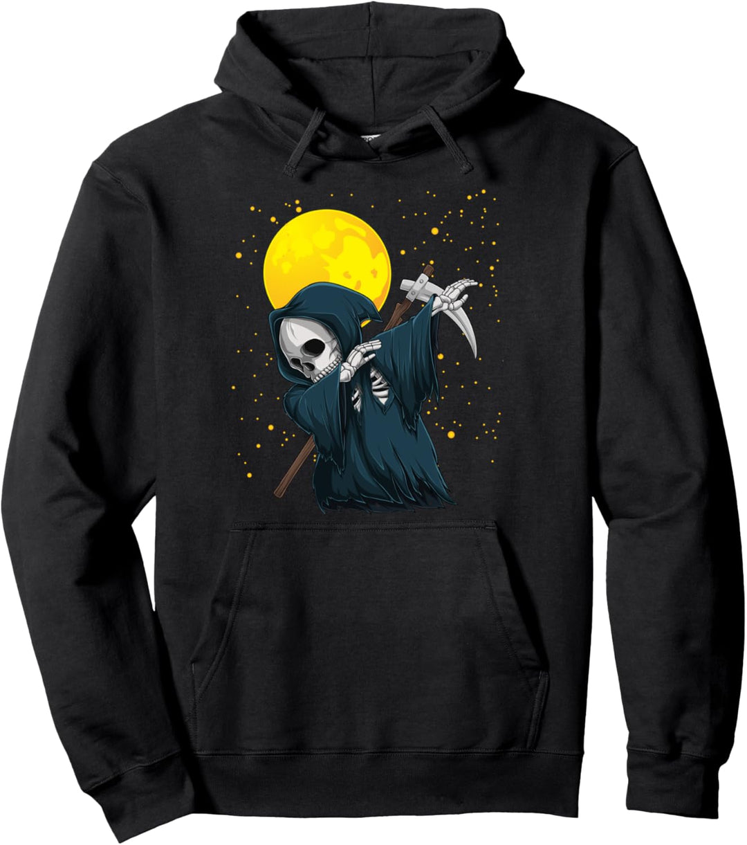Sensenmann Dabbing Skelett Kürbis Kinder Halloween Pullover Hoodie