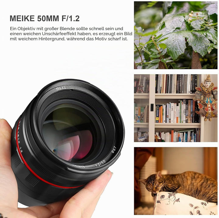 Meike MK-50 mm F1.2 grosse Blende Vollrahmen manueller Fokus Fixobjektiv für Z-Mount Z5 Z6 Z7 Z50