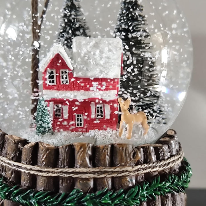 Heaven Sends Schneekugel mit Weihnachtsmusik mit Hirsch
