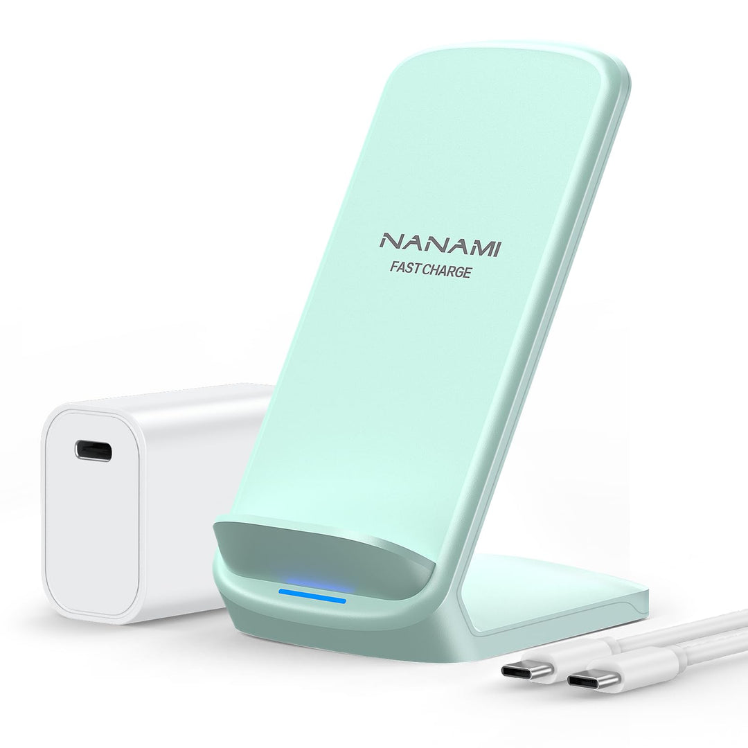 NANAMI Fast Wireless Charger mit 20W PD Netzteil, 15W Induktive Ladestation | Für iPhone 17/16/15/14